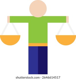 Balance Money Finance Icon Vector Flat Illustration
