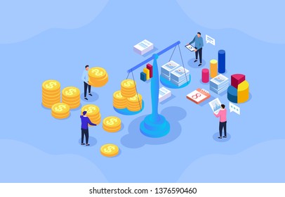 Balance, money weight and file weight balance