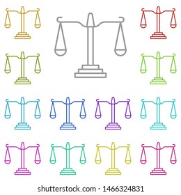 Balance multi color icon. Simple thin line, outline vector of saving money icons for ui and ux, website or mobile application
