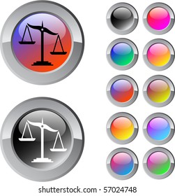 Balance multicolor glossy round web buttons.