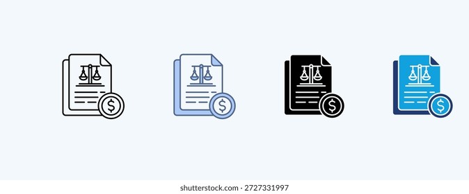 Vector de Ilustración de Icono Múltiple de Balance