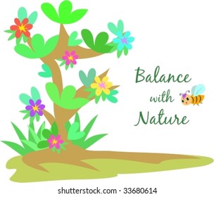 Balance with Nature Garden Vector