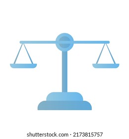 Balance on a white background. Vector illustration.