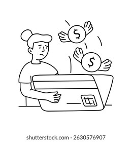Balance out vector outline illustrations. EPS 10 file
