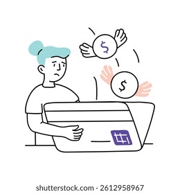 Balance out vector Style illustration