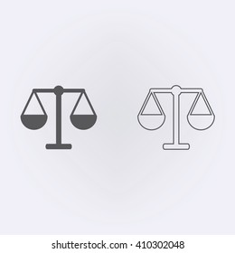 Balance outline Icon . Vector illustration