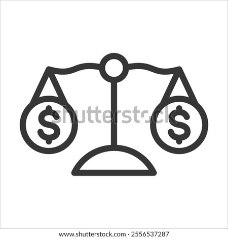 Balance Outline Icon Vector Illustration