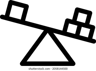 Balance Outline Vector Icon Design
