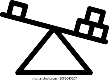 Diseño de iconos de esquema de balance
