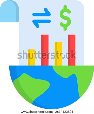 Balance Of Payments Icon Flat Vector Illustration