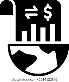 Balance Of Payments Icon Glyph Vector Illustration