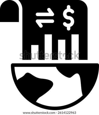 Balance Of Payments Icon Glyph Vector Illustration