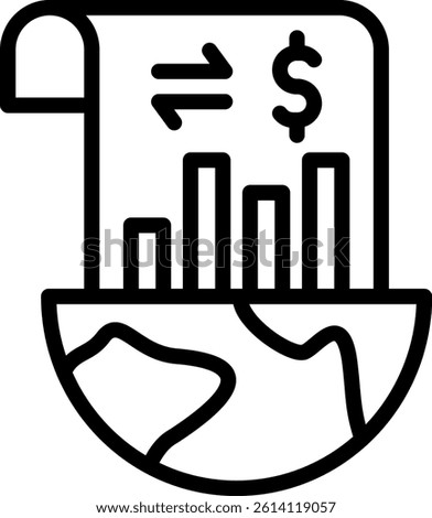 Balance Of Payments Icon Outline Vector Illustration