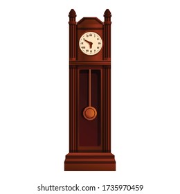 Icono de reloj de equilibrio del péndulo. Dibujo del icono del vector del reloj de balance péndulo para diseño web aislado en fondo blanco