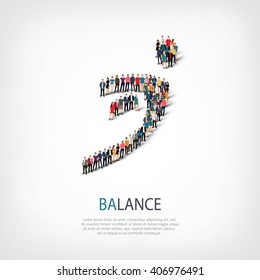 balance people sign 3d