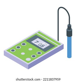 Balance Ph Meter Icon Isometric Vector. Water Soil. Test Value