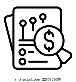 Balance profit icon outline vector. Financial revenue. Money financial