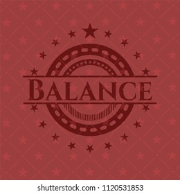 Balance red emblem. Retro