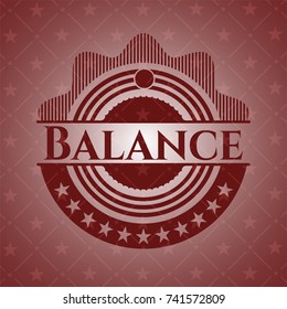 Balance retro red emblem