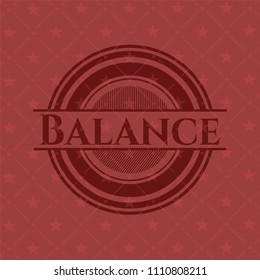  Balance retro style red emblem