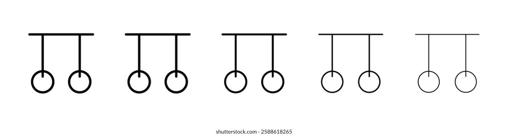 Balance rings icon Vector logo sign