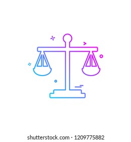 balance risk analysis risk evaluation scale icon vector design