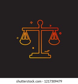 balance risk analysis risk evaluation scale icon vector design