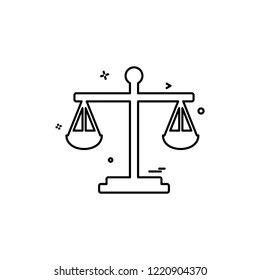 balance risk analysis risk evaluation scale icon vector design