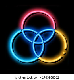 cifras de balance redondo de neon light sign vector. Señal de las figuras redondeadas del balance de iconos brillantes. ilustración de símbolo transparente