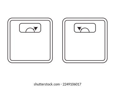 Balance scale black icon on white background.