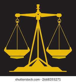 Balance Scale Colorful Vector Illustration Design (Version: 03)