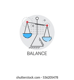 Balance Scale Economic Business Icon Vector Illustration