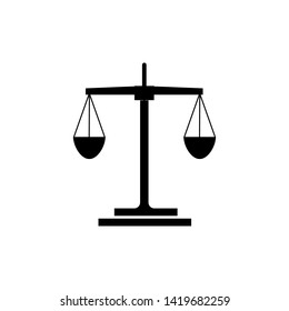 Balance scale icon. Court sign