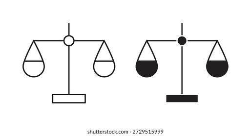 Icono de la escala del balance. cartel plano lleno para el concepto móvil y el Diseño web