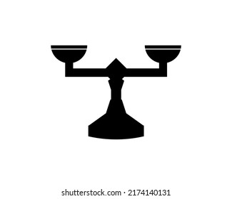 Balance scale icon illustration design template