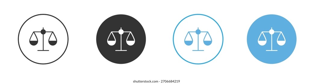 Conjunto de diseño de Plantilla de logotipo de icono de escala de balance