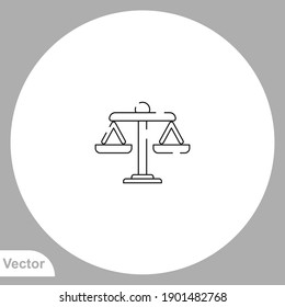 Balance scale icon sign vector,Symbol, logo illustration for web and mobile