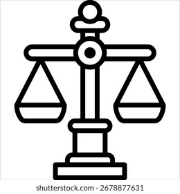 Balance Scale Icon Single Vector Collection