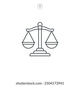 Balance Scale icon symbol vector illustration isolated on white background