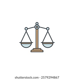 Balance Scale icon symbol vector illustration isolated on white background