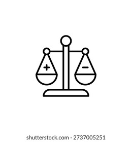 Balance Scale Icon Symbolizing Pros And Cons Weighing Options Decision Making