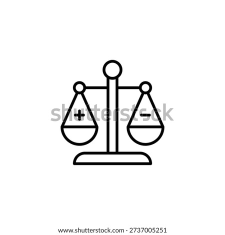 Balance Scale Icon Symbolizing Pros And Cons Weighing Options Decision Making