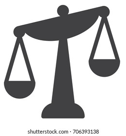 Balance scale icon vector, filled flat sign, solid pictogram isolated on white. Symbol, logo illustration. Pixel perfect graphics