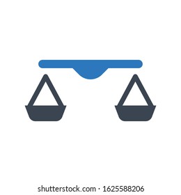 Balance, scale icon. vector graphics