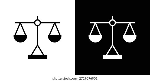 Gráficos de Vector de icono de escala de balance. signo de Vector lleno, ilustración de símbolo.