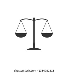 Balance scale icon. Vector illustration, flat design.