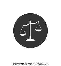 Balance scale icon. Vector illustration, flat design.
