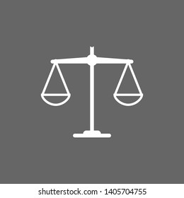 Balance scale icon. Vector illustration, flat design.