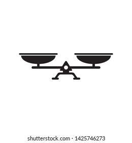 balance scale icon vector illustration