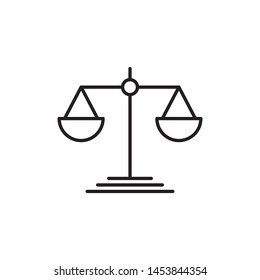 balance scale icon vector illustration